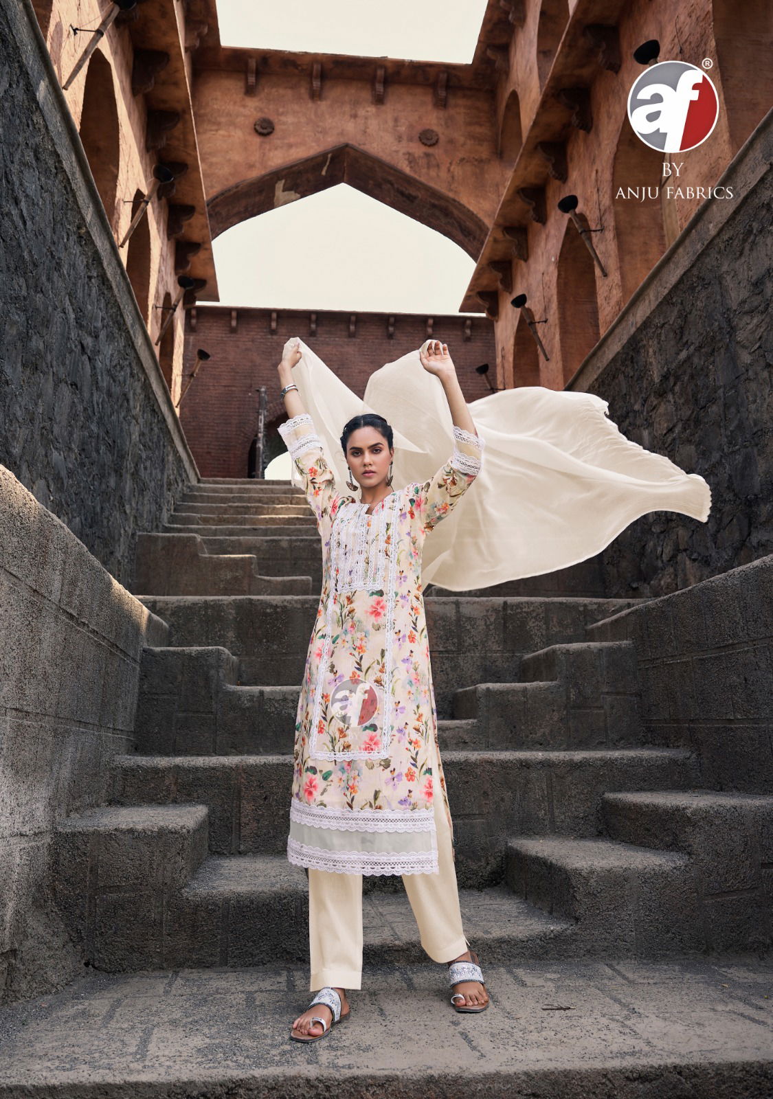 Sakhi Re Vol 2 By Af Linen Cotton Printed Plus Size Kurti With Bottom Dupatta Wholesale Market In Surat